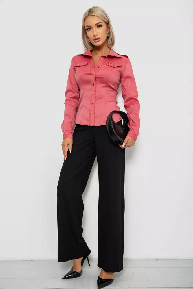 Купити Сорочка класична в смужку  -уцінка, колір кораловий, 230R646-U-38 оптом - Фото №2