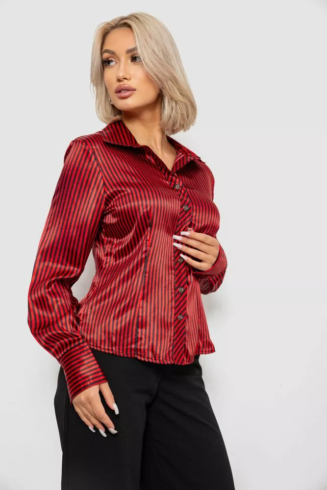 Купить Рубашка классическая в полоску  -уценка, цвет черно-красный, 230R66-U-57 оптом - Фото №3