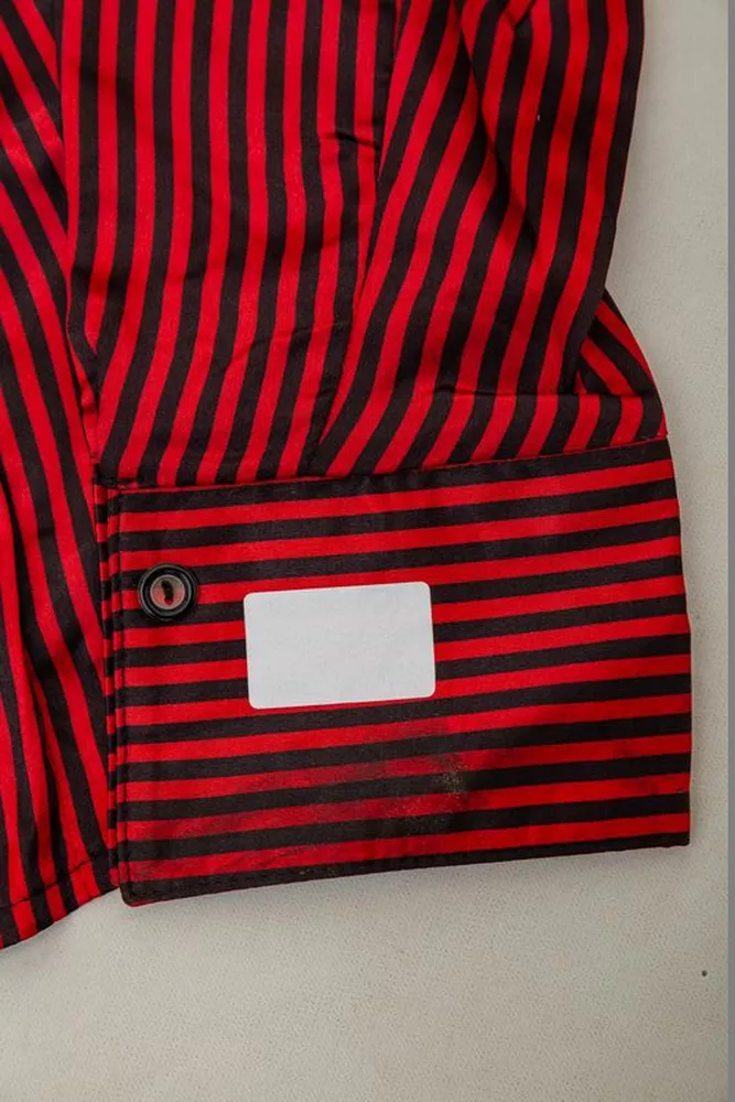 Купить Рубашка классическая в полоску  -уценка, цвет черно-красный, 230R66-U-59 - Фото №6