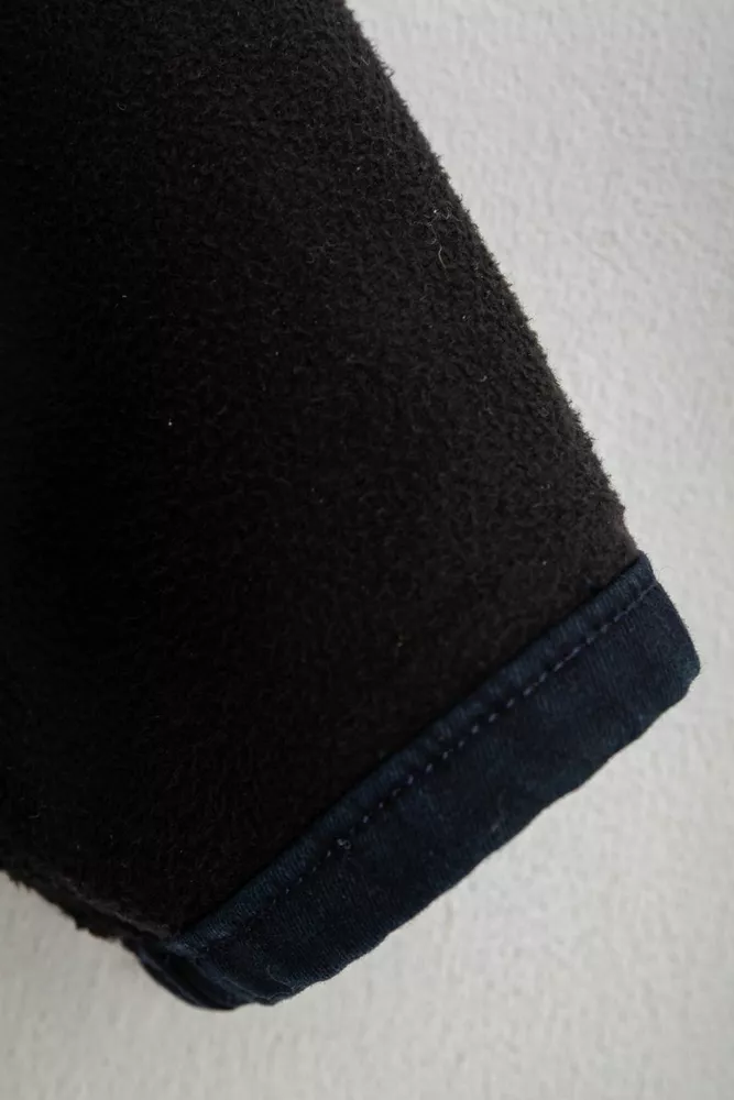 Купити Джинси жіночі однотонні на флісі, колір темно-синій, 244RS017 оптом - Фото №6