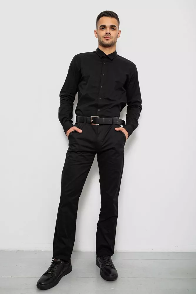 Купити Штани чоловічі класичні, колір чорний, 243RXK39-3 - Фото №2