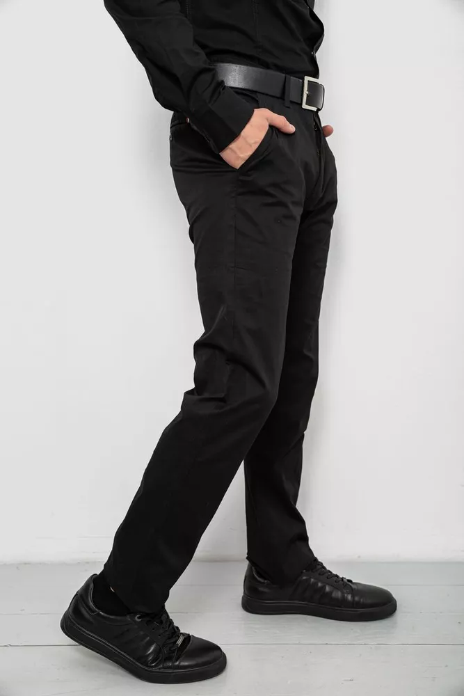 Купити Штани чоловічі класичні, колір чорний, 243RXK39-3 - Фото №3