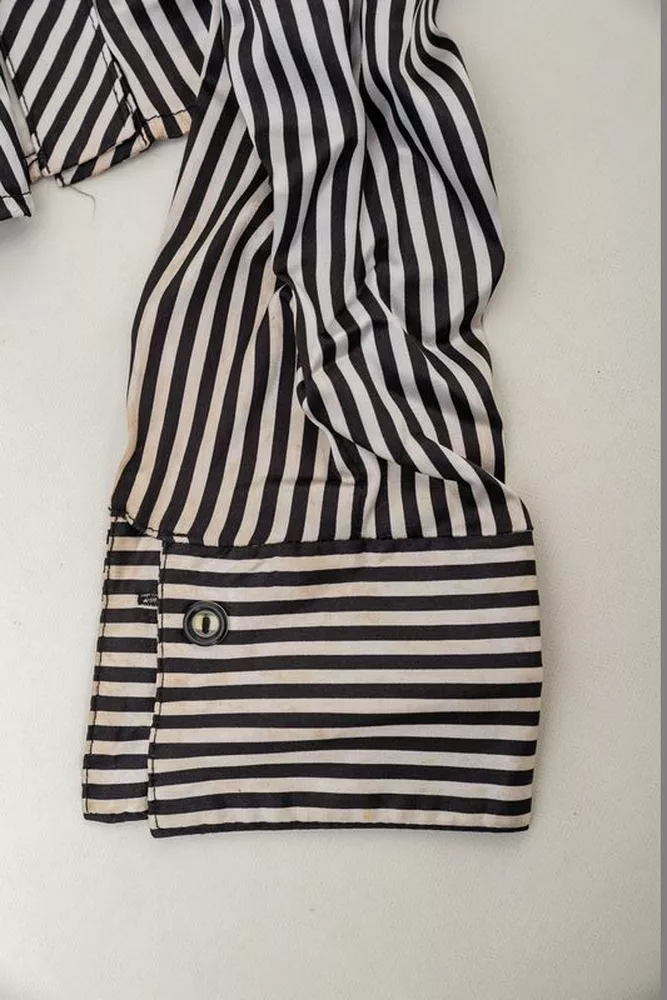 Купить Рубашка классическая в полоску  -уценка, цвет черно-белый, 230R66-U-55 - Фото №6