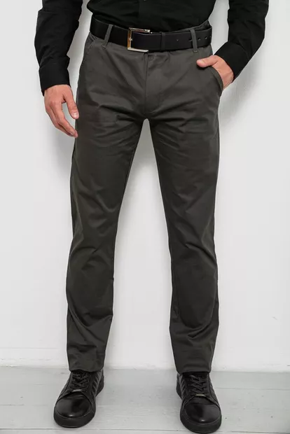 Штани чоловічі класичні, колір хакі, 243RXK39-3