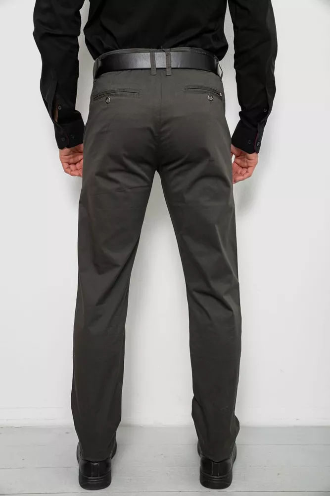 Купити Штани чоловічі класичні, колір хакі, 243RXK39-3 - Фото №4