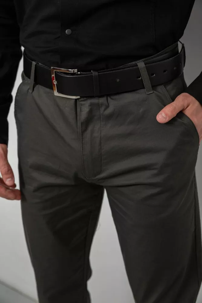 Купити Штани чоловічі класичні, колір хакі, 243RXK39-3 - Фото №5