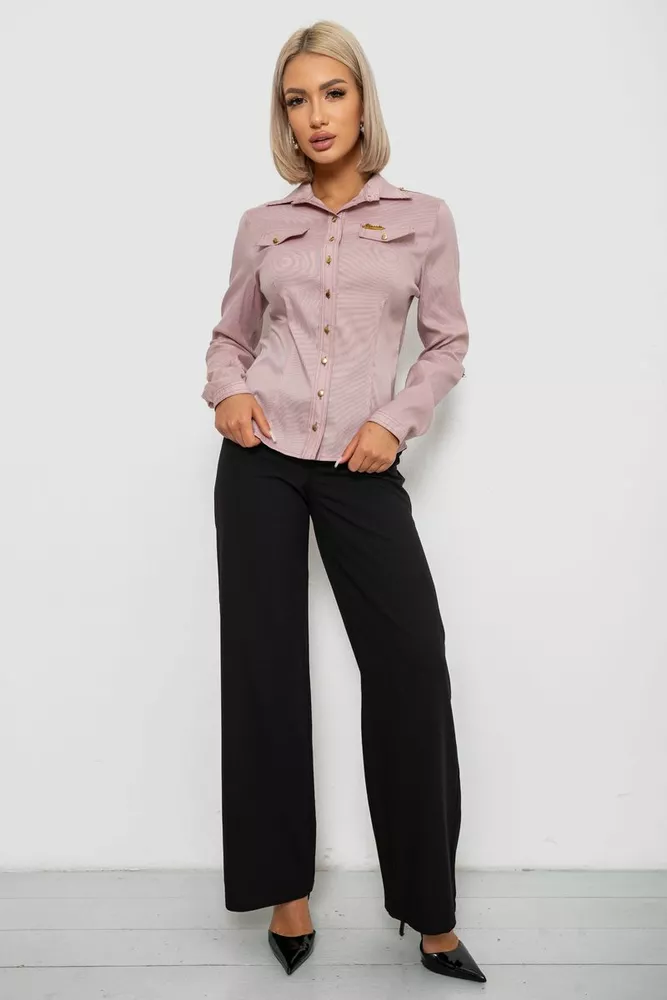 Купить Рубашка классическая в полоску  -уценка, цвет пудровый, 230R646-U-39 - Фото №2