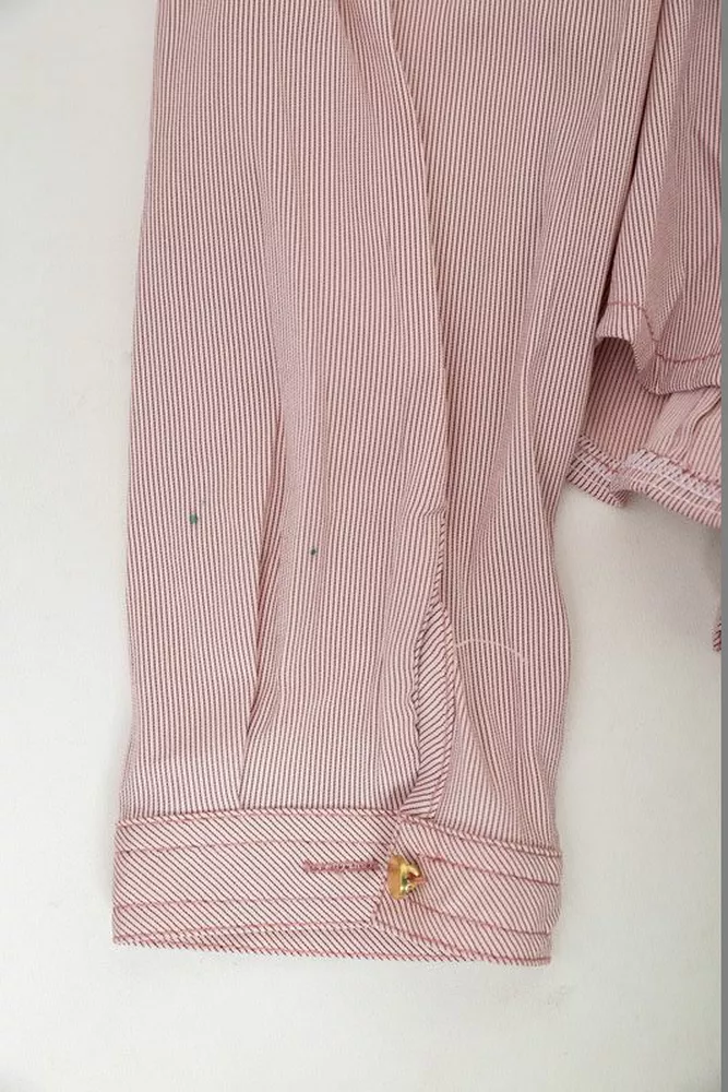 Купити Сорочка класична в смужку  -уцінка, колір пудровий, 230R646-U-41 оптом - Фото №6