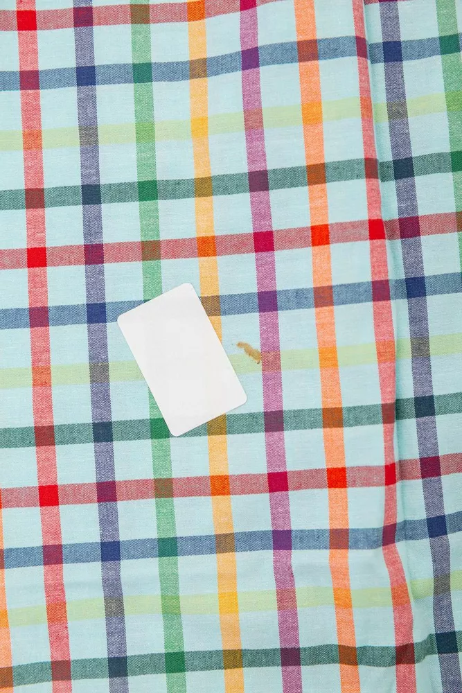 Купить Рубашка мужская в клетку  -уценка, цвет голубой, 214R842-U-13 - Фото №6