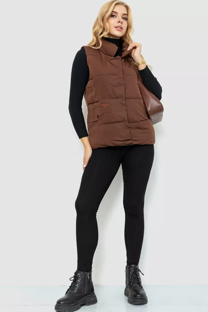 Купити Куртка жіноча, колір коричневий, 235R9090 оптом - Фото №2