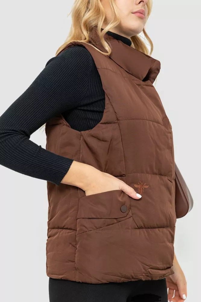 Купити Куртка жіноча, колір коричневий, 235R9090 оптом - Фото №3