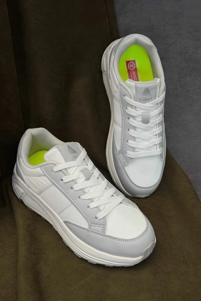 Кроссовки женские, цвет бело-серый, 248RCX213