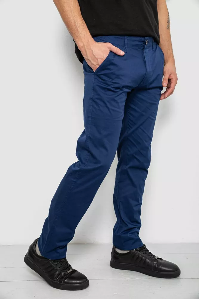Купити Штани чоловічі класичні, колір синій, 243RXK39-5-2 - Фото №3
