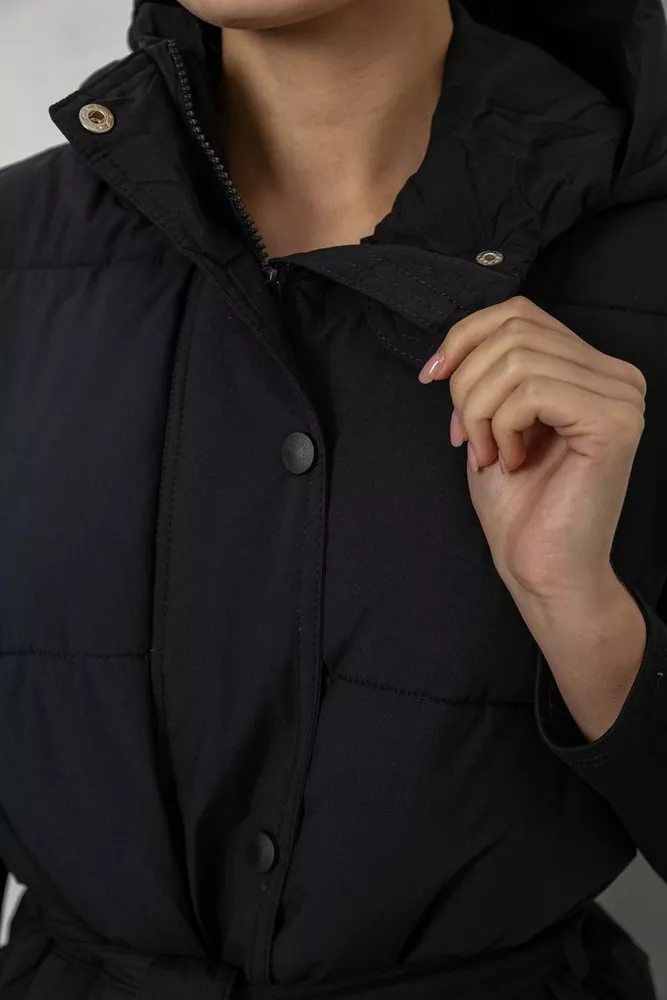 Купить Жилет женский с капюшоном, цвет черный, 207R2016 - Фото №5