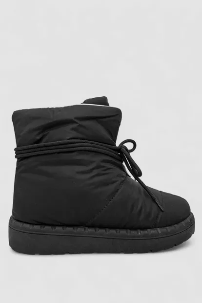 Дутики женские зимние на меху  -уценка, цвет черно-серый, 248RFM600-U-1