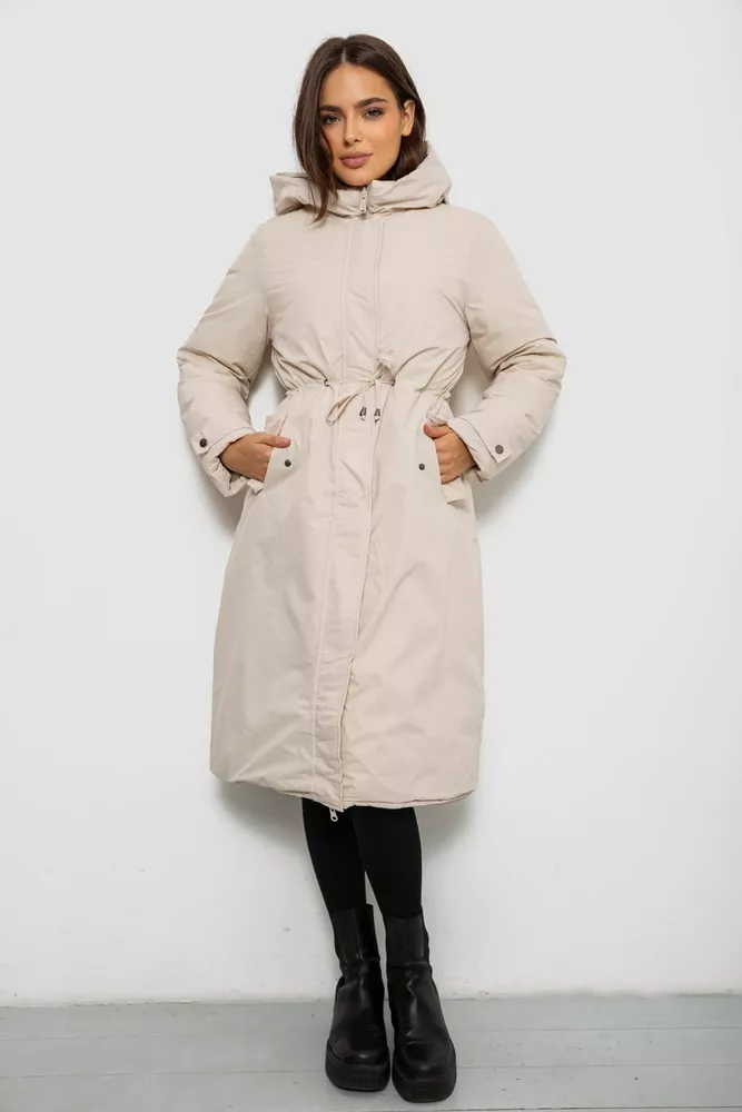 Купить Куртка женская двусторонняя зимняя  -уценка, цвет темно-бежевый, 244R24115-U-5 - Фото №7