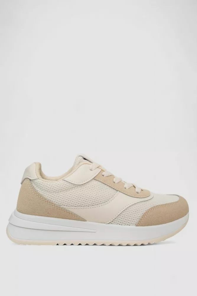 Купить Кроссовки женские, цвет бежевый, 248RG80 - Фото №1