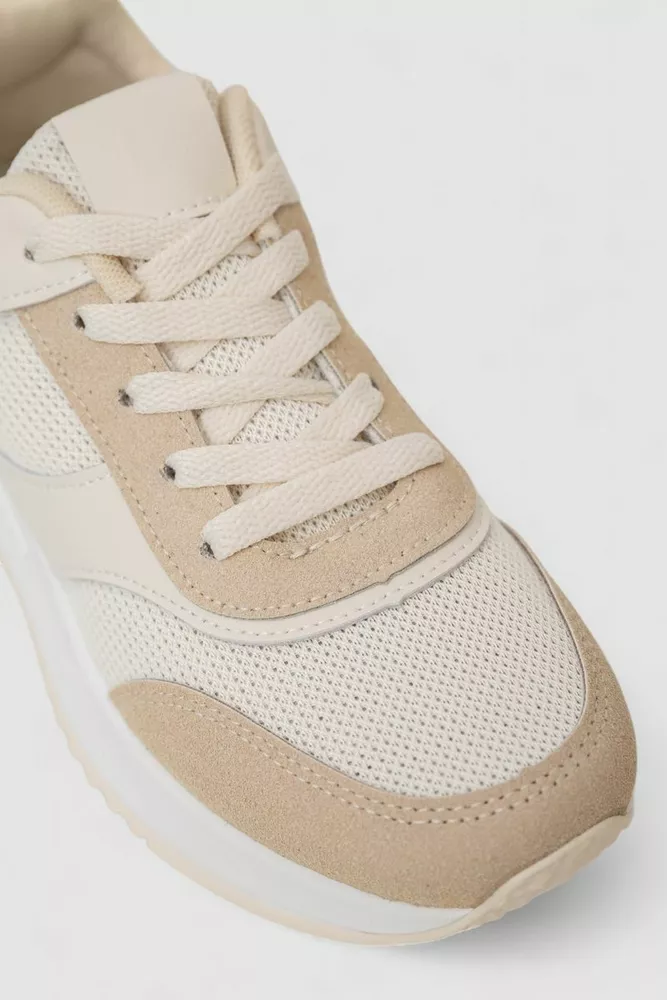 Купить Кроссовки женские, цвет бежевый, 248RG80 - Фото №2