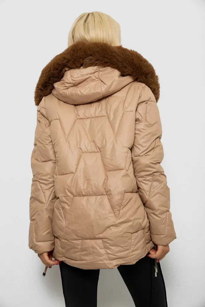 Купить Куртка женская зимняя короткая  -уценка, цвет бежевый, 244R865-U-3 - Фото №4