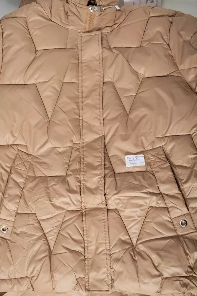 Купить Куртка женская зимняя короткая  -уценка, цвет бежевый, 244R865-U-3 - Фото №9