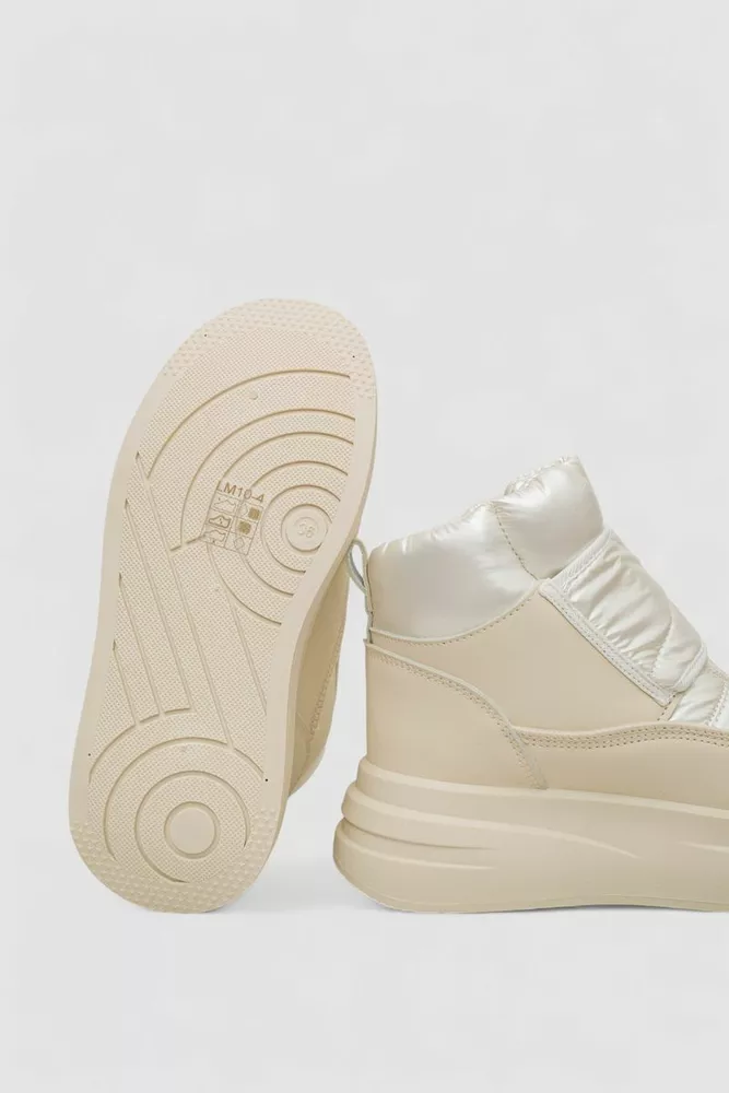 Купить Дутики женские зимние на меху  -уценка, цвет бежевый, 248RLM10-U-4 - Фото №5