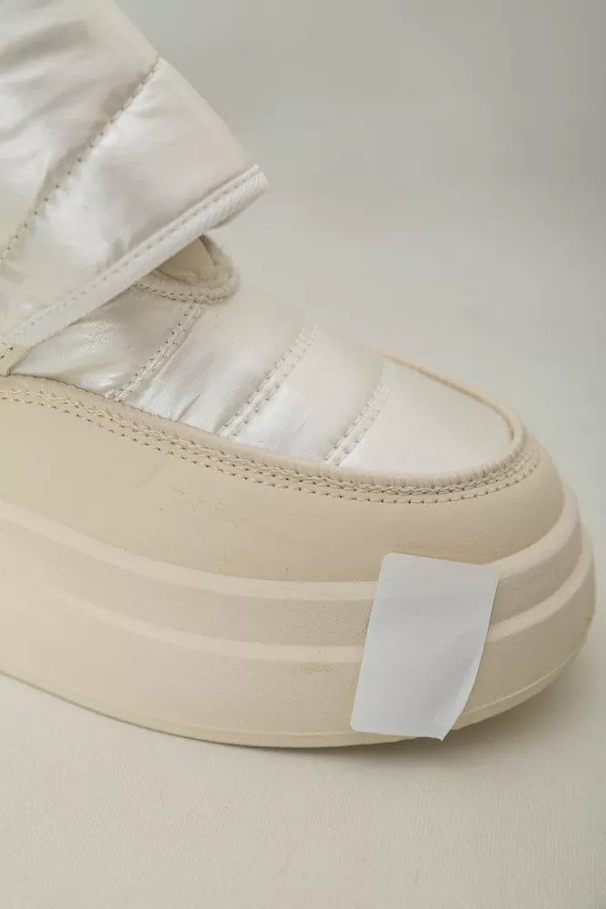 Купить Дутики женские зимние на меху  -уценка, цвет бежевый, 248RLM10-U-4 - Фото №7