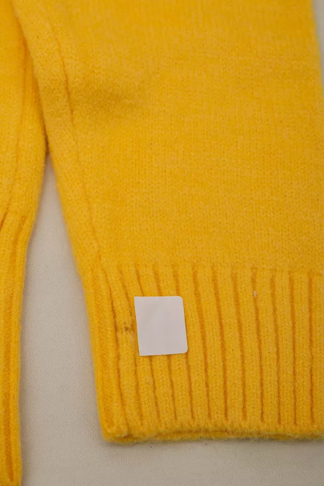Купить Свитер - гольф женский шерстяной   -уценка, цвет желтый, 244R2050-U-1 - Фото №6
