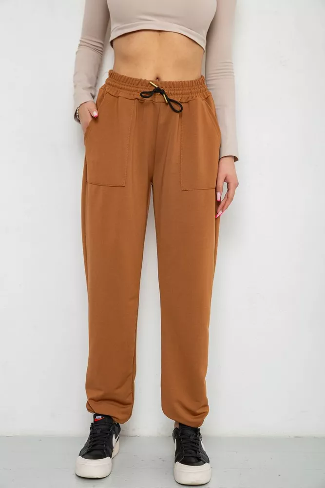 Купить Спортивные штаны женские  -уценка, цвет коричневый, 238R115-U - Фото №1