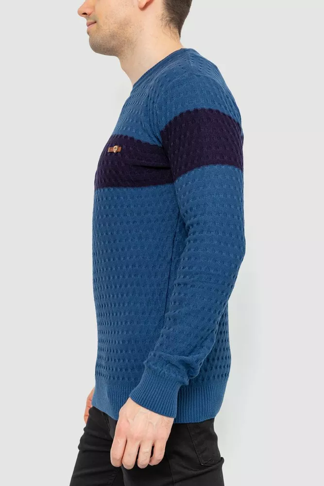 Купити Светр чоловічий, колір джинс, 214R501 - Фото №3