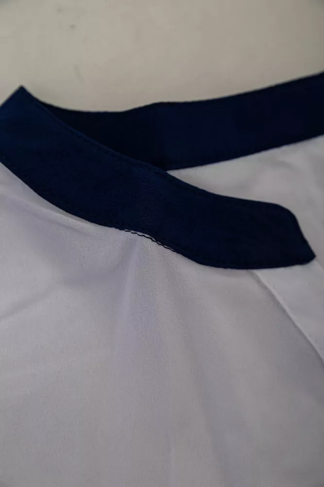 Купити Блуза класична  -уцінка, колір біло-синій, 230R111-U-8 - Фото №6