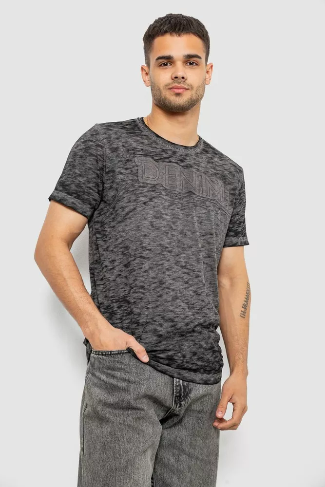 Купить Футболка мужская с принтом, цвет серый, 244R1232-5 - Фото №3