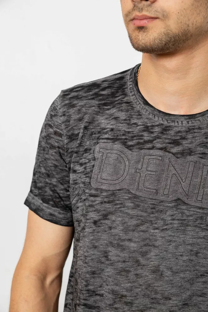 Купить Футболка мужская с принтом, цвет серый, 244R1232-5 - Фото №5