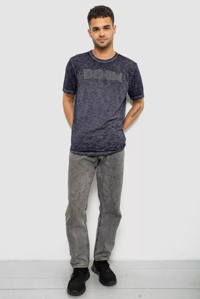 Купить Футболка мужская с принтом, цвет синий, 244R1232-5 - Фото №2