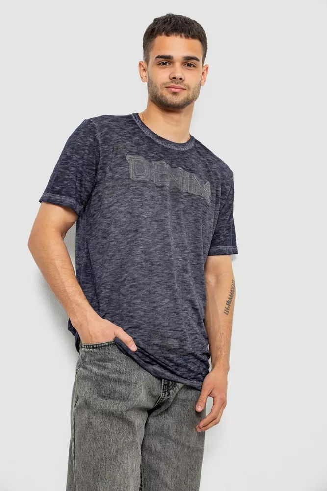 Купить Футболка мужская с принтом, цвет синий, 244R1232-5 - Фото №3