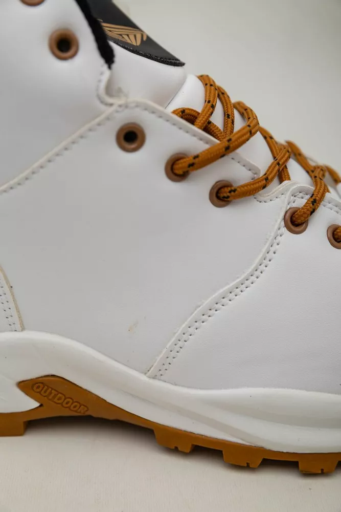 Купити Кросівки чоловічі зимові на хутрі  -уцінка, колір біло-жовтий, 248RH770-U-69 - Фото №9