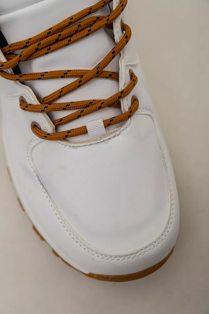 Купити Кросівки чоловічі зимові на хутрі  -уцінка, колір біло-жовтий, 248RH770-U-73 - Фото №7