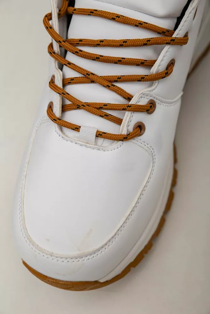 Купити Кросівки чоловічі зимові на хутрі  -уцінка, колір біло-жовтий, 248RH770-U-74 - Фото №7