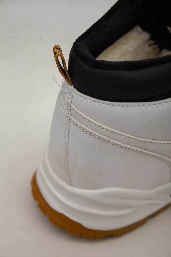 Купити Кросівки чоловічі зимові на хутрі  -уцінка, колір біло-жовтий, 248RH770-U-79 - Фото №10