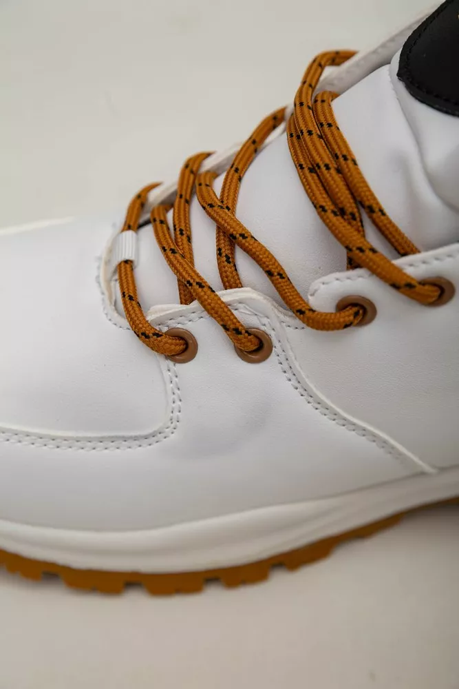 Купити Кросівки чоловічі зимові на хутрі  -уцінка, колір біло-жовтий, 248RH770-U-79 - Фото №9