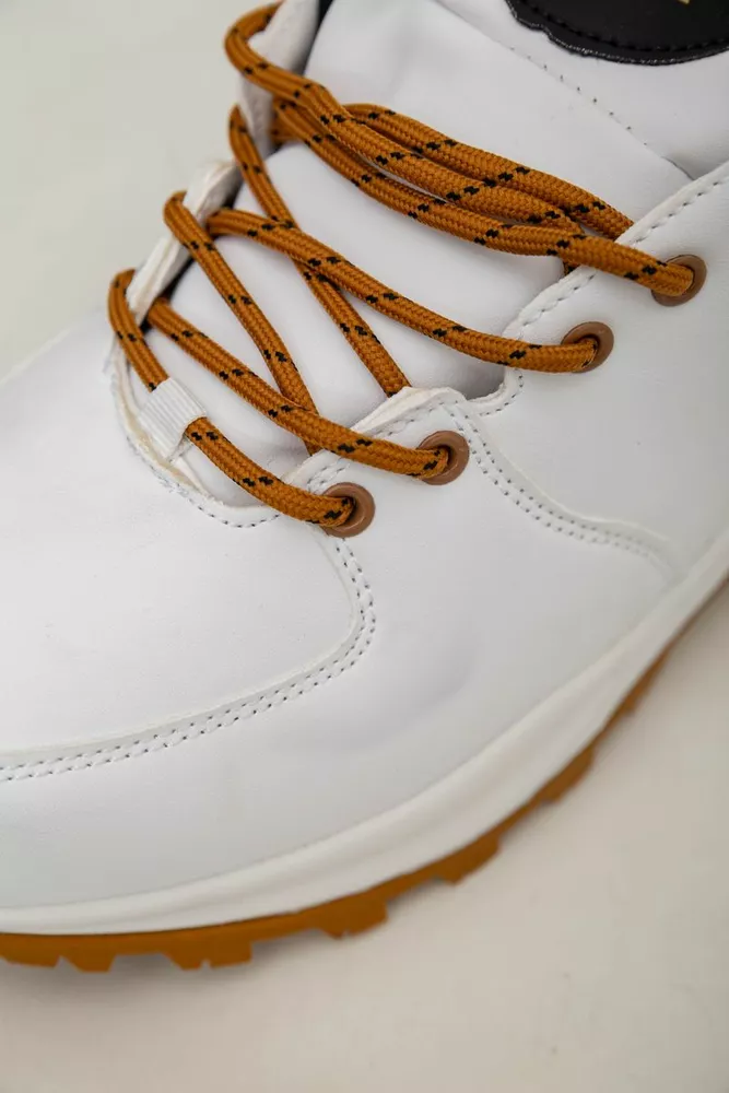 Купити Кросівки чоловічі зимові на хутрі  -уцінка, колір біло-жовтий, 248RH770-U-80 - Фото №7