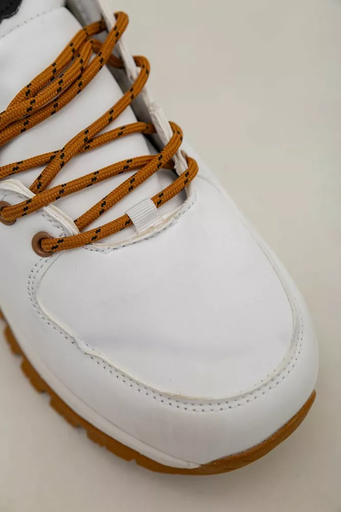 Купити Кросівки чоловічі зимові на хутрі  -уцінка, колір біло-жовтий, 248RH770-U-80 - Фото №8