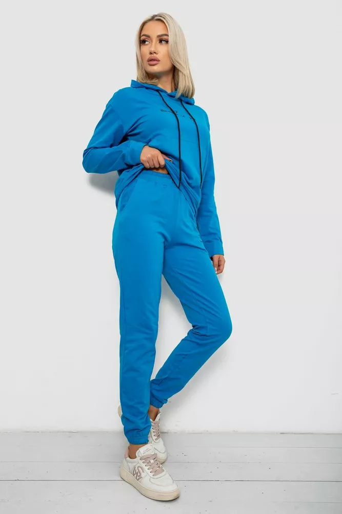 Купити Спортивний костюм жіночий двонитка, колір джинс, 214R1419-002 - Фото №3