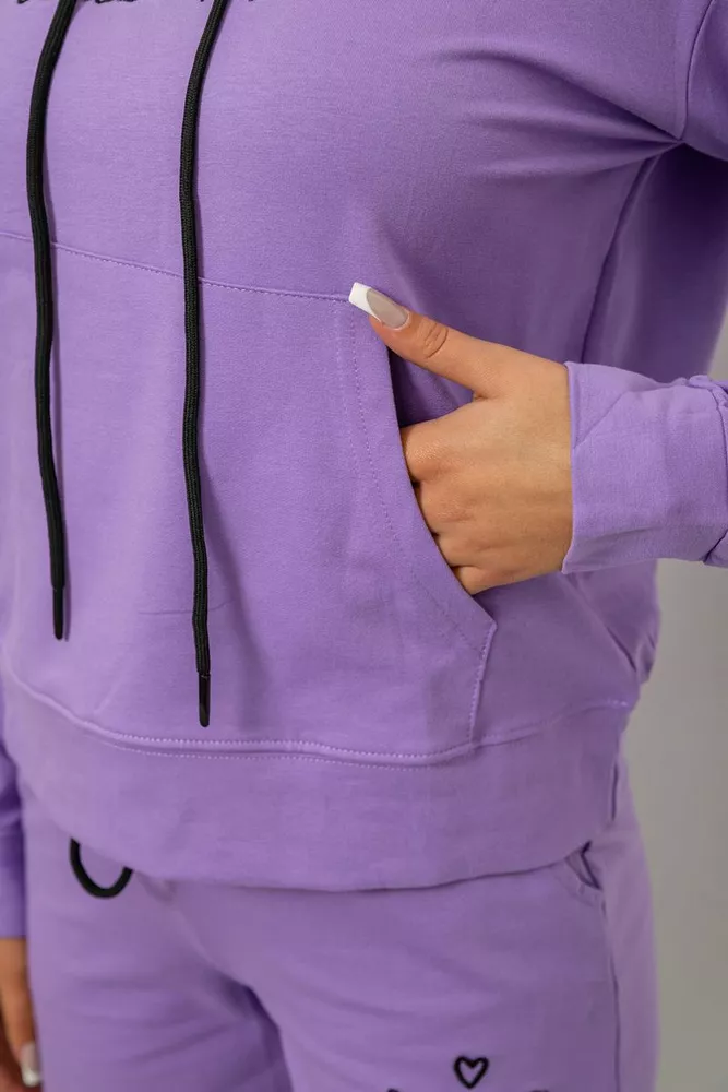 Купити Спортивний костюм жіночий двонитка, колір бузковий, 214R1419-002 - Фото №5