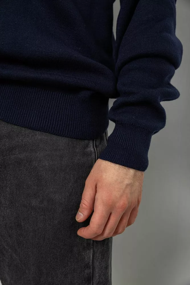 Купить Свитер-обманка мужской, цвет темно-синий, 161R924 - Фото №5