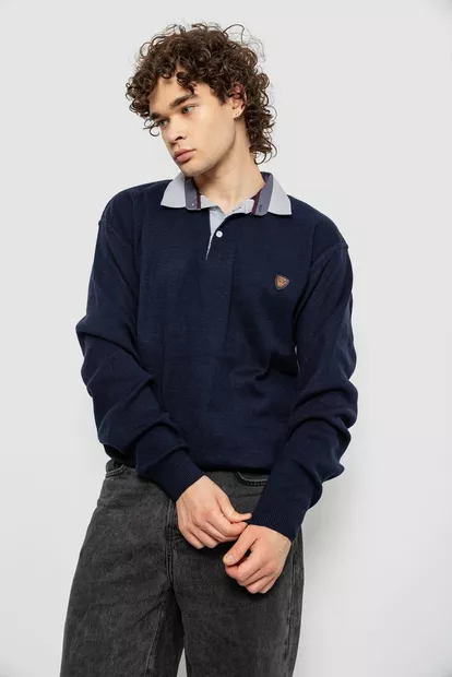 Свитер-обманка мужской, цвет темно-синий, 161R924