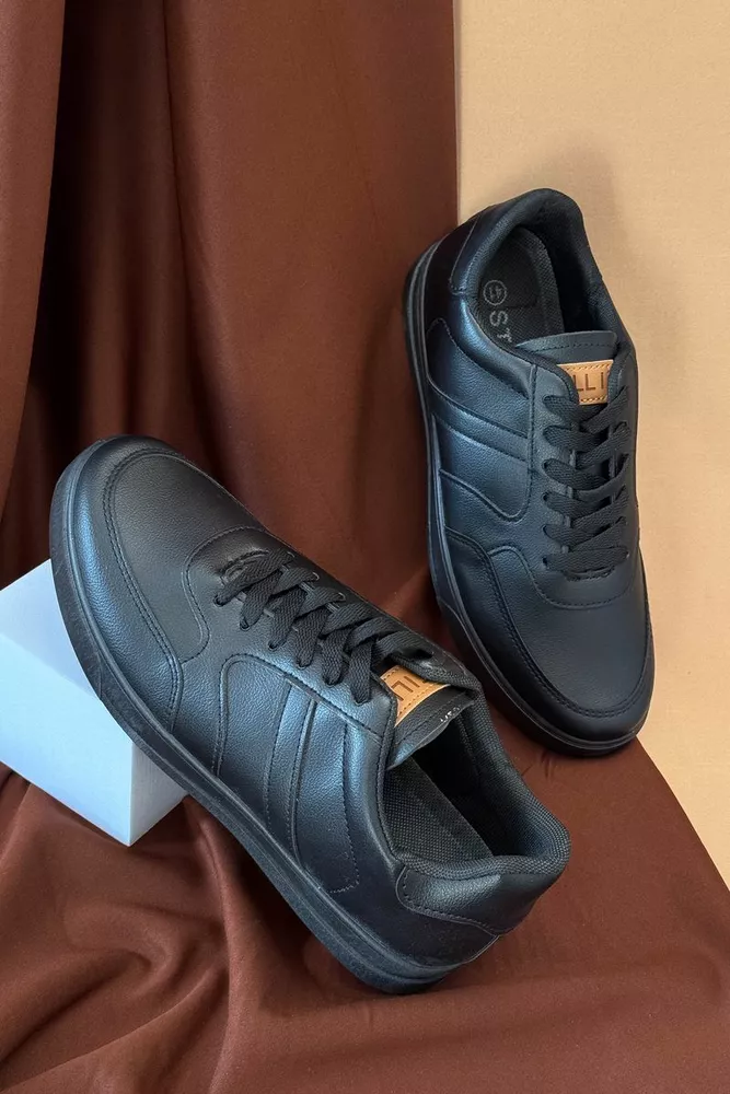 Купить Кеды мужские, цвет черный, 248RR205 оптом - Фото №3