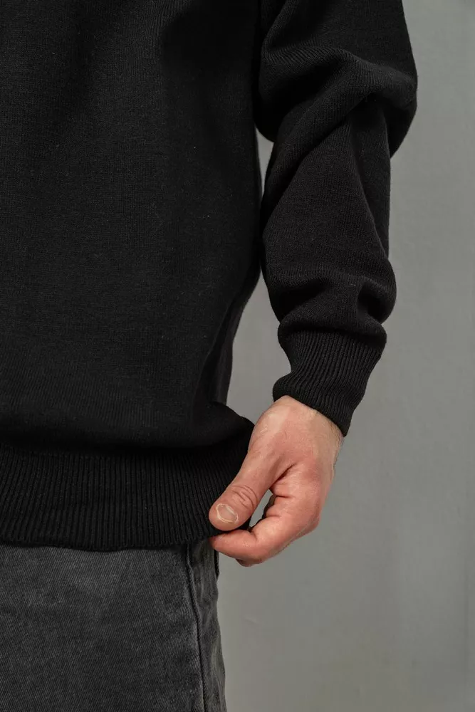 Купить Свитер-обманка мужской, цвет черный, 161R924 - Фото №6