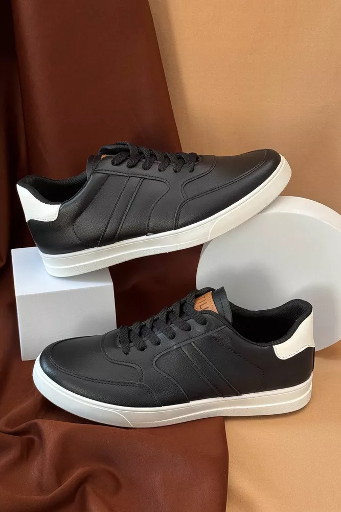 Купить Кеды мужские, цвет черно-белый, 248RR205 оптом - Фото №1