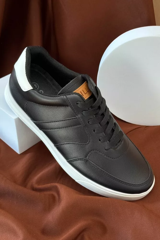 Купить Кеды мужские, цвет черно-белый, 248RR205 оптом - Фото №2