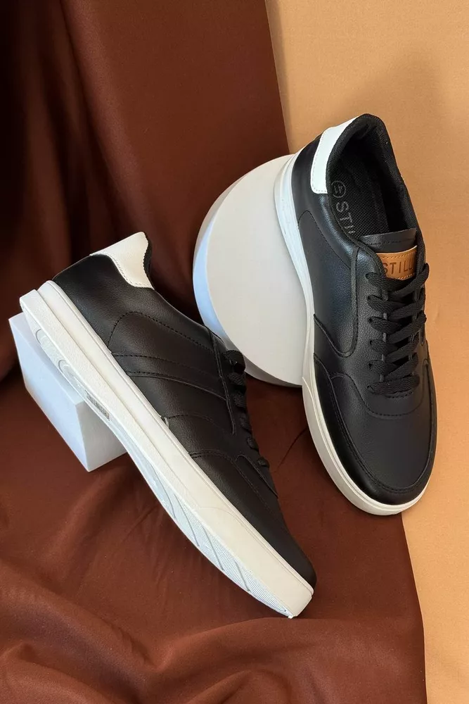 Купить Кеды мужские, цвет черно-белый, 248RR205 оптом - Фото №3